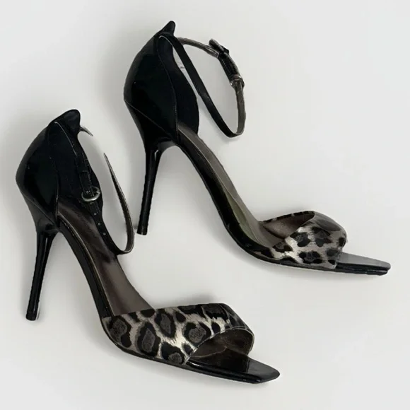 Delicious Peep Toe Stilettos Size 7.5 Women’s With Animal Cheetah Print - Picture 4 of 7